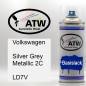 Preview: Volkswagen, Silver Grey Metallic 2C, LD7V: 400ml Sprühdose, von ATW Autoteile West.